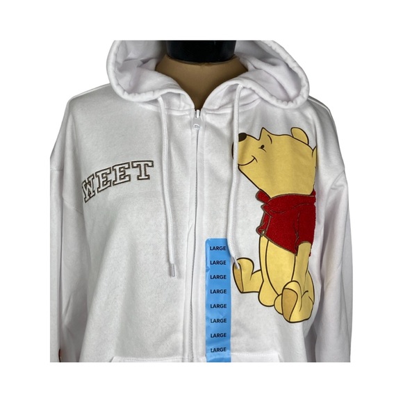 Disney Womens Licensed Winnie The Pooh Full Zip Character Hoodie Size L NWT - Picture 2 of 16